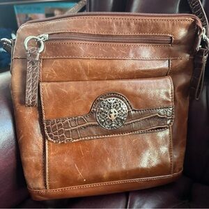 Giani Bernini Tan Leather Crossbody Bag